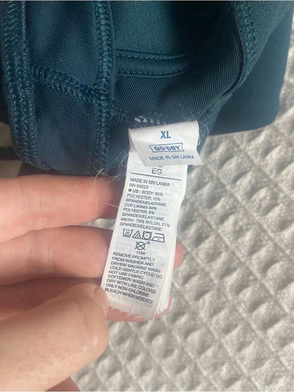 Old Navy Go-Dry XL sports bra in Deep Teal XL